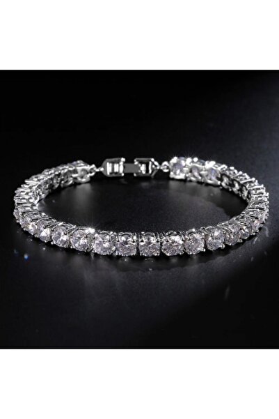 Çeko Chain 3mm Tennis Bileklik Su Yolu Bileklik