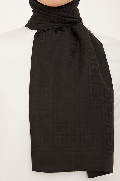 FRESCO SCARFS Armine Trend F - Hijab pentru damă, șal cu model jacquard din bumbac