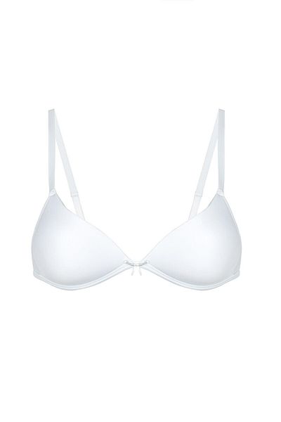 NBB White Women's Bra Without Underwire - Triangular Covered with Ears