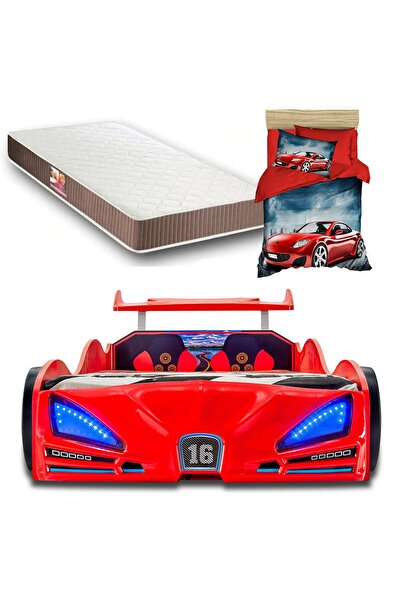 inegoldeneve BUGATTI - Full - Arabalı Yatak Araba Karyola - Ortapedik Yatak +...