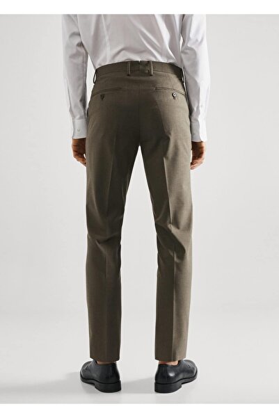 MANGO Man Dar Kesim Streç Kumaştan Kumaş Pantolon