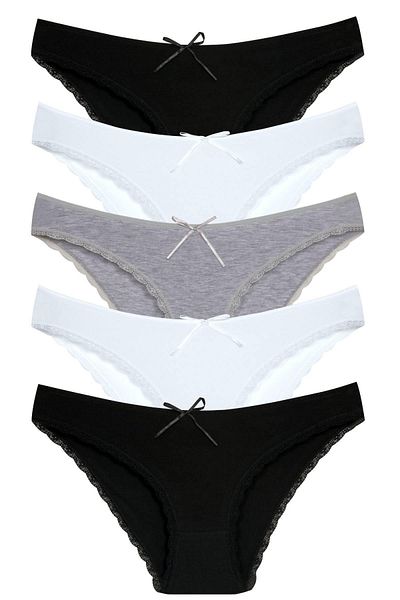 Newlilla 1101 Bikini Damen T. Spitzenhöschen Paket V33