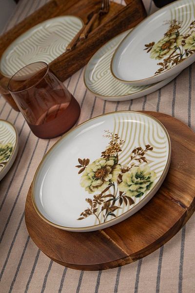 Kütahya Porselen Porzellan Moderna 6 Personen 19 cm Kuchenset Nostalgie Neues Modell 906414