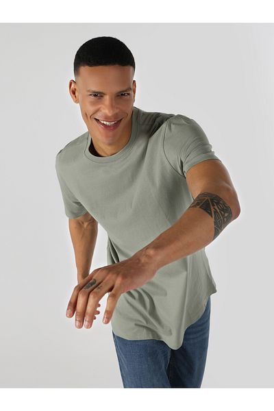 Colin's Comfort Fit Crew Neck Basic Green Tricou cu mânecă scurtă pentru bărbați Cl 1057072