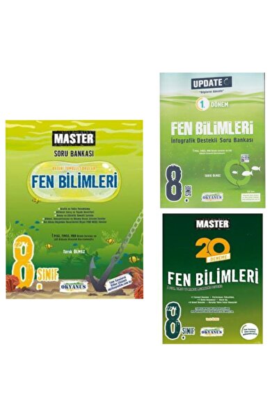 Okyanus Yayınları 8. Sınıf Fen Bilimleri Master Soru + Update 1. Dönem + Mast...