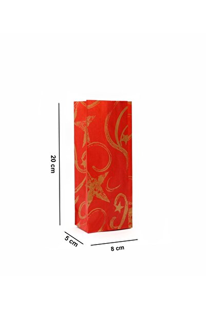 repro design Yılbaşı Temalı Kese Kağıdı 8x20x5 Cm 10 Adet Model:38