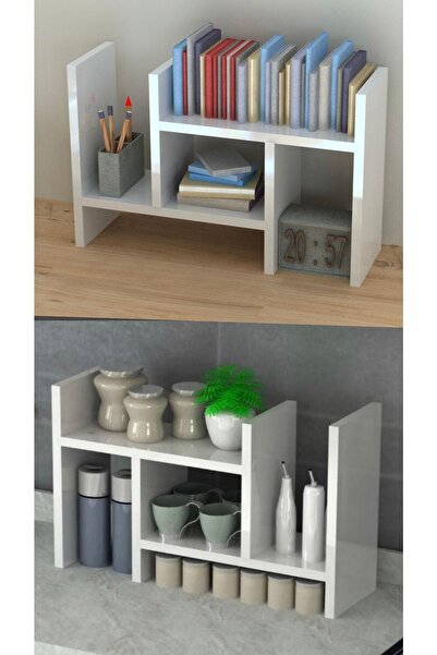 Bicabin Luna Ayarlanabilir Kitaplık Masaüstü Kitaplık Tezgahüstü Düzenleyici Raf