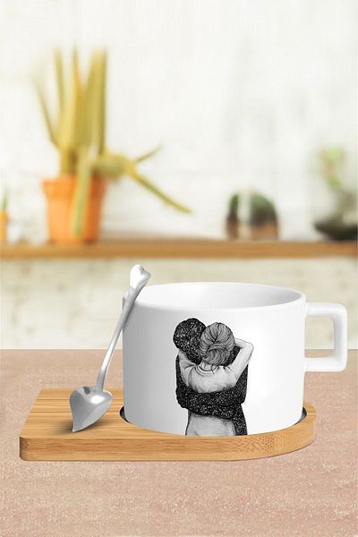 Bytwo Dear Designed Cup Set - Cup - Spoon and Saucer - tkm199