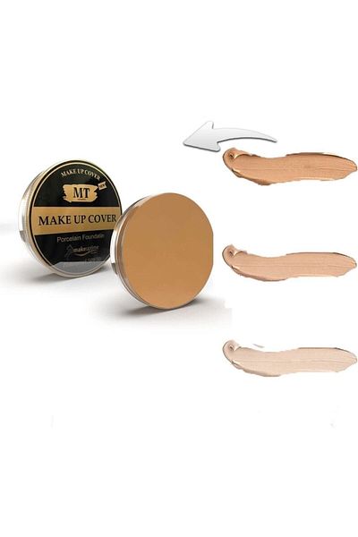 Makeuptime Cover Foundation Concealer Pata Cream 212 + Spoon Brush Bronze Tone