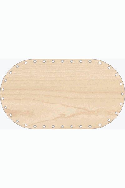 SUN LAZER Rattan Örgü Taban Plakası Oval 20x14 Banu 2 Adet
