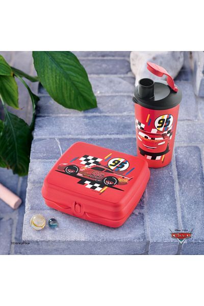 Tupperware Cars Cup Drinker and Sandwich Box Set