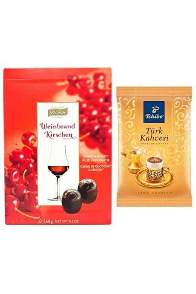 Böhme Vişne Likörlü Çikolata 150 Gr + Tchibo Türk Kahvesi 100 Gr
