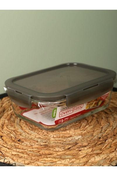 Viyalente Euro Oven & Storage Container Quadrilateral 630 ml Gray -| 400°C Safe as Heat