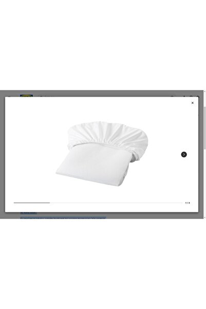 IKEA Lenast Bebek Alezi, Beyaz, 60x120 Cm