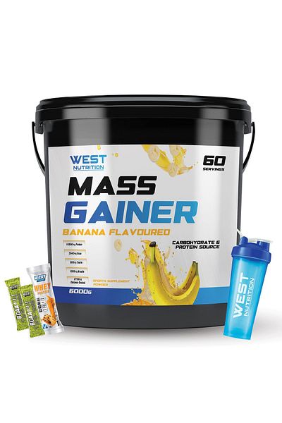 West Nutrition 6000 جرام من مسحوق الكربوهيدرات بنكهة الموز