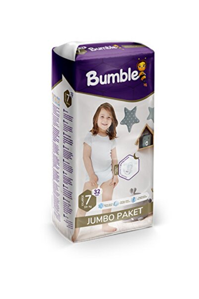 Bumble 7 Numara Xlarge Bebek Bezi Jumbo Paket 32 Adet | 19 Kg