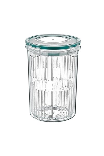 Viyalente Deep Storage Container with Strainer (olive grove, Pickle Bowl) 1.5lt 3-pack