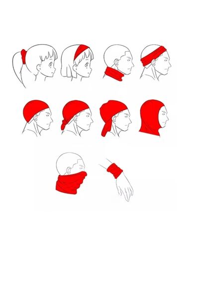 ROCMAY 15 PCS UNISEX Multifunctional HAT (Assorted Colors)