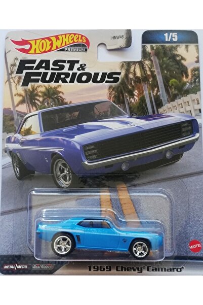 HOT WHEELS Fast Furious Özel Seri Premium Koleksiyon Araba 1969 Chevy Camaro