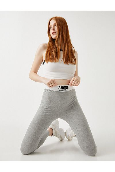 Koton Tights with Slogans