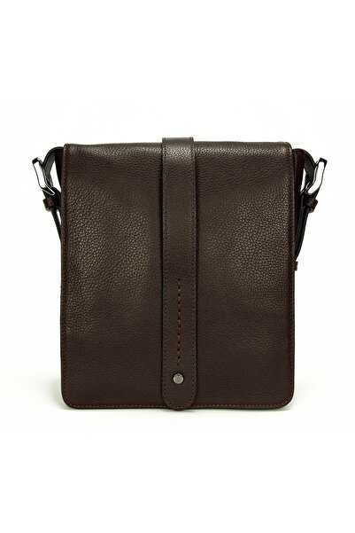 KANGAROO KINGDOM Kahverengi Erkek Postacı Çantası Hakiki Dana Deri 3212-k