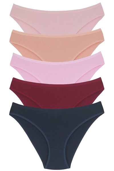 Newlilla 1001 Damen 5-teiliges Daily Slip-Höschen V14