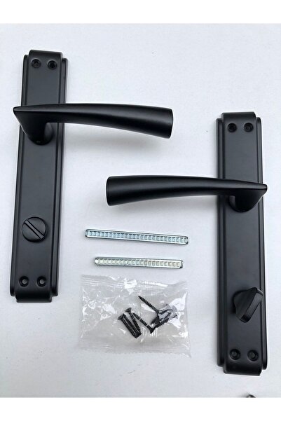 İyem Lüx Hazal Aynalı Kapı Kolu ( Wc- Banyo ) Mat Siyah - Sağ El Açılan