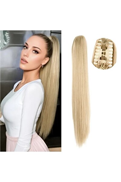 AKOLİFE Postă de păr cu coadă de cal dreaptă, galben cenușă, cu cataramă - 75...