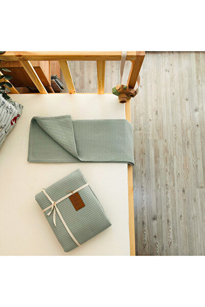MundoLindo %100 Pamuk Waffle Mint Tek Kişilik Pike