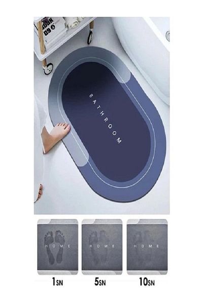 PAKSOY TİCARET Covoraș de baie magic absorbant apă cu bază anti-alunecare