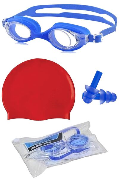 Ultio Spor مجموعة نظارات السباحة + سدادات الأذن + غطاء لاتكس وحقيبة فاخرة خاص...