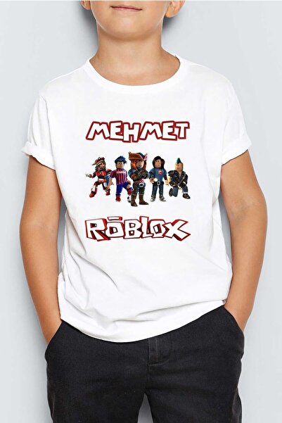 Morinna Isme Özel Roblox Baskılı Unisex Çocuk Tişört T-shirt Mr-09