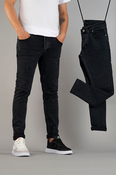 bombe Férfi Slim Fit Lycra Nails Farmer nadrág füstölt