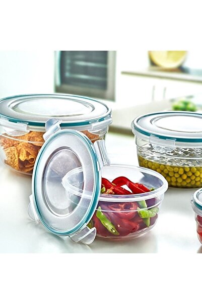 Viyalente 1.5 Lt Round Leakproof Storage Container Fresh Box LC-415 3 Pack