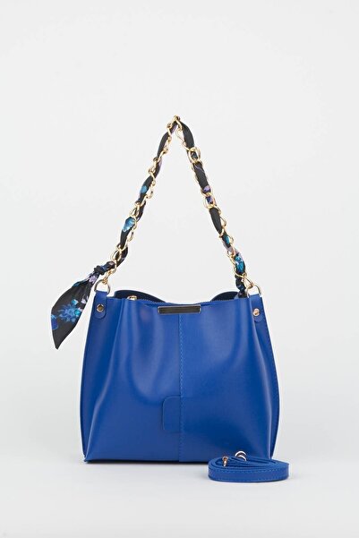 Vivaq Femei Pevs Sax Blue Esarfa Accesorii pentru lant Piele moale Geanta de mana si geanta de umar cu 3 compartimente