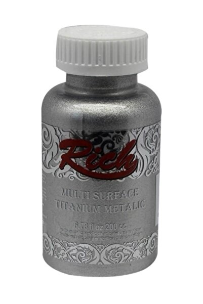 Rich Multi Surface Titanium Metalic Akrilik Boya 200cc N:2502 Gümüş