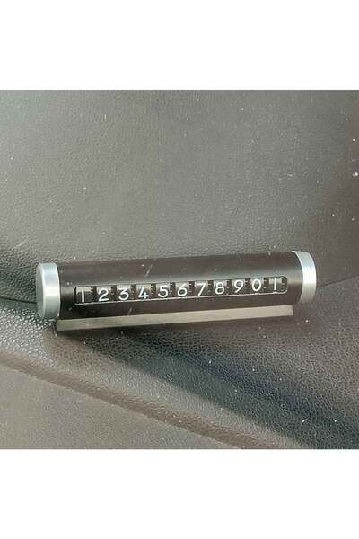 babikamium Universal Araç Içi Alüminyum Değiştirilebilen Geçici Park Telefon Numaratörü Siyah