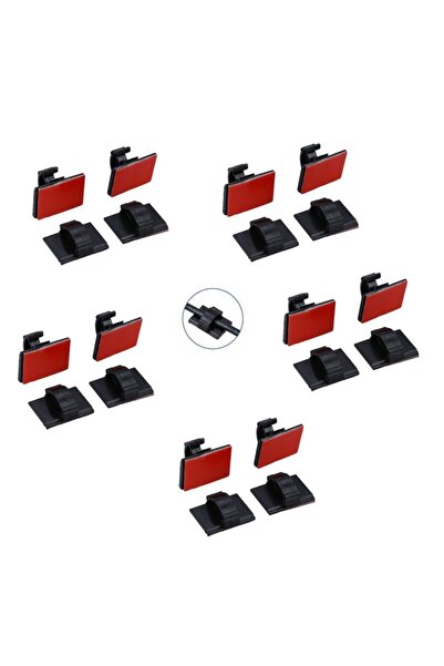 YD Automobile Universal Adhesive Luggage Cable Clamp Large 10Pcs