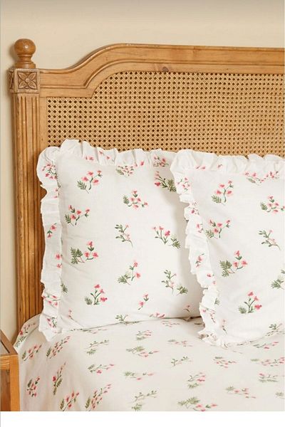 Karaca Home Silvie Red 100% Cotton Ruffle Double Sheet Set