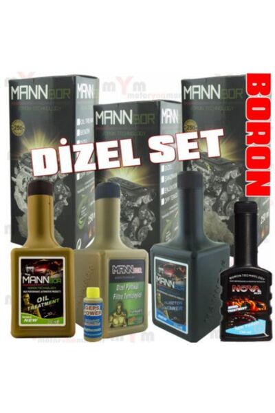 MANNBOR Dizel Katkı Seti: Bor +dpf +enjektör Temizleyici+mazot Katkı