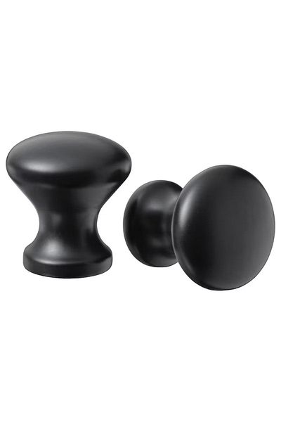 IKEA Eneryda 20 mm 2 buc. Buton negru Mâner dulap dulap sertar capac mâner mâner buton șuruburi incluse