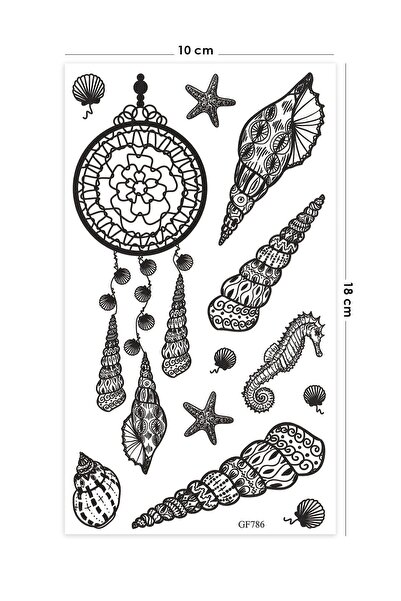 BP Tattoo Deniz Kabuğu Geçici Dövme