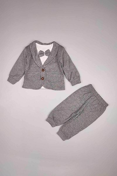 Peki Buy 5 Pay 4 Baby Boy Without Sardon Twin Cotton Bow Tie Wooden Knitted Pocket Cover Detail Set 14883