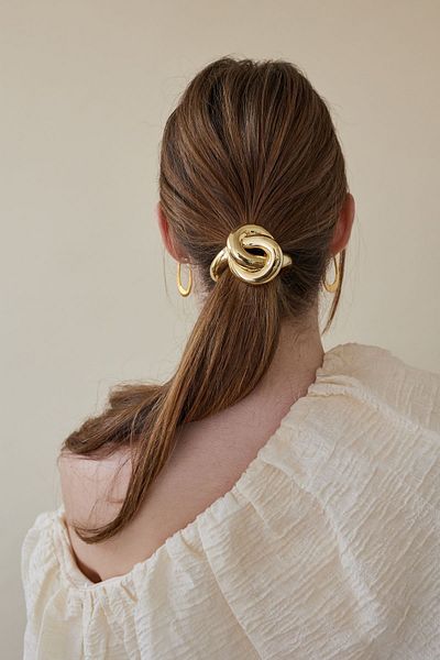 CHARMLUCKY Metal Knot Elastic Toqa