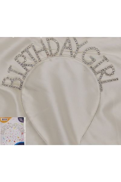 ELGALA Birthday Girl Metal Jewelled Crown Decoration Crown - Written
