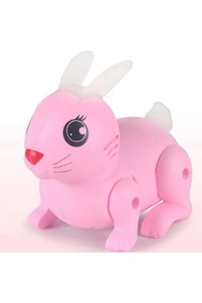 Store Müzikli Işıklı Pilli Hareket Eden ve Zıplayan Sevimli Tavşan (PEMBE)