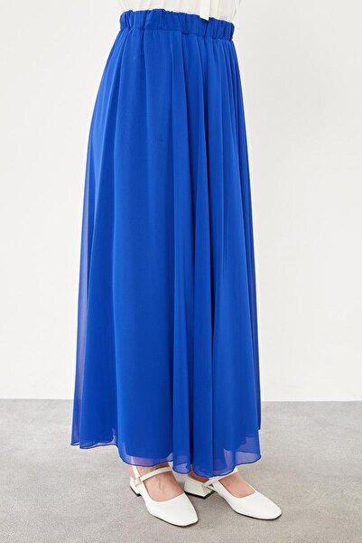 Levidor Saks Beli Lastikli Kloş Etek