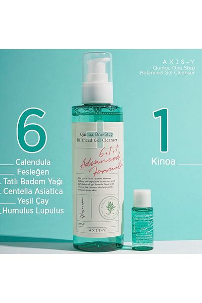 AXIS-Y Quinoa One-step Balanced Gel Cleanser 180ml Ph Balancing Washing Gel for Healthy Look
