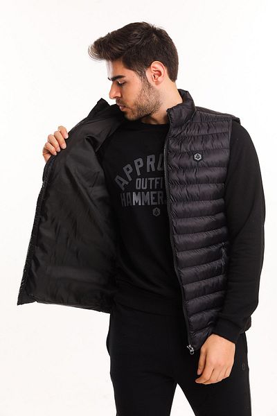 Hammer Jack Vestă puf pentru bărbați Sven Anthracite