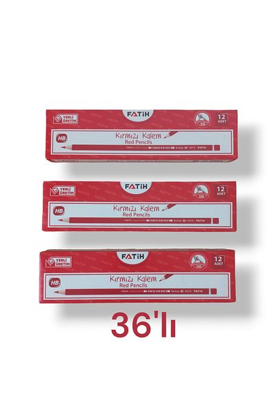 Fatih Set of 36 Red Pencils